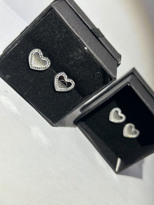 Crystal heart earrings