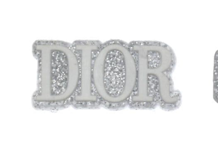 Silver sparkly croc charms 
