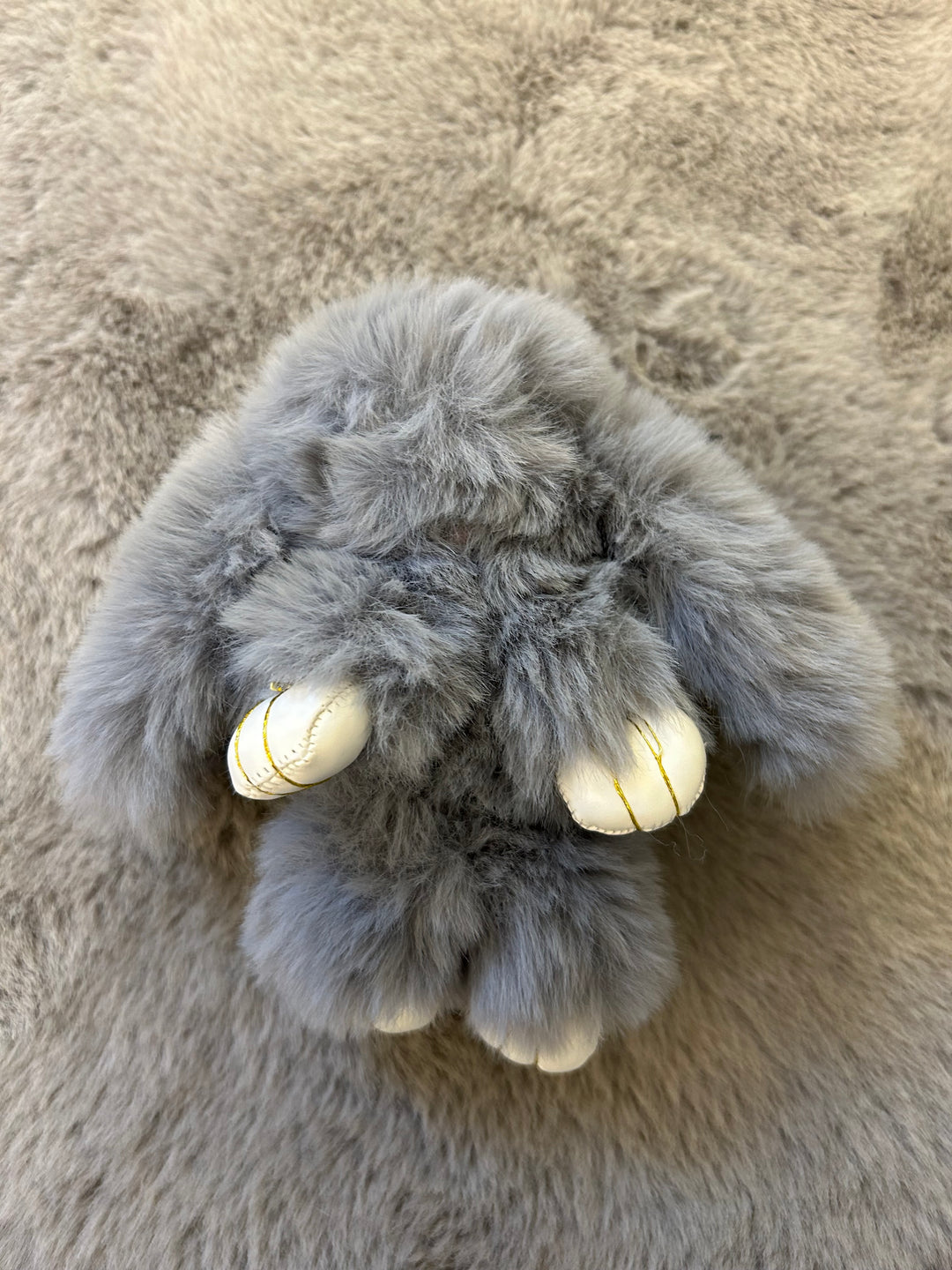 grey bunny key ring, key chain