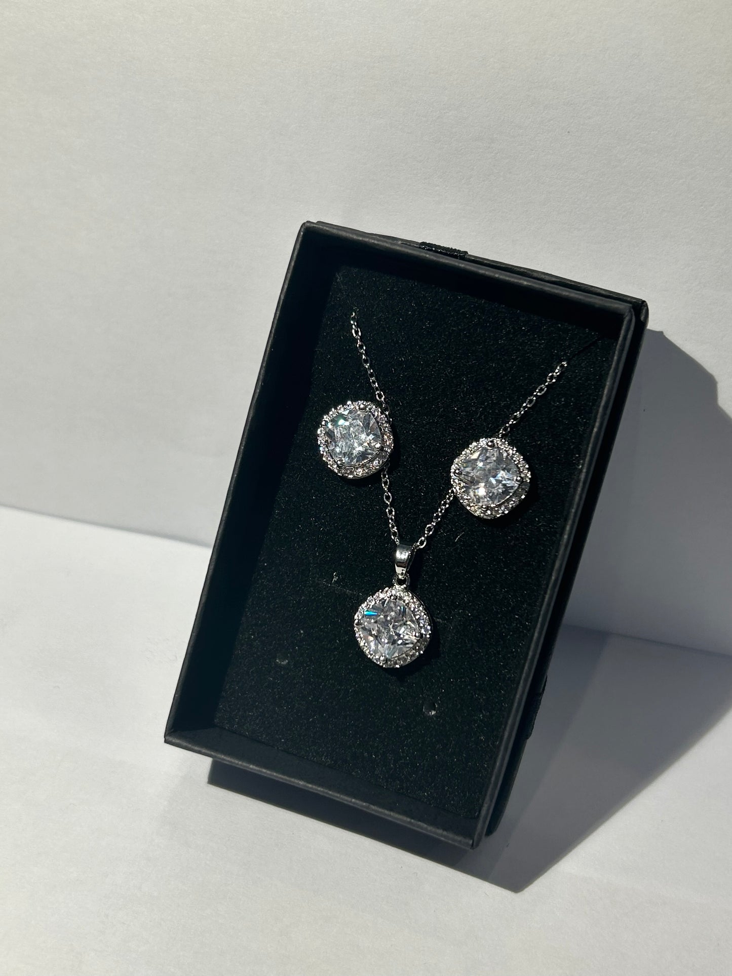 Square Crystal jewellery set