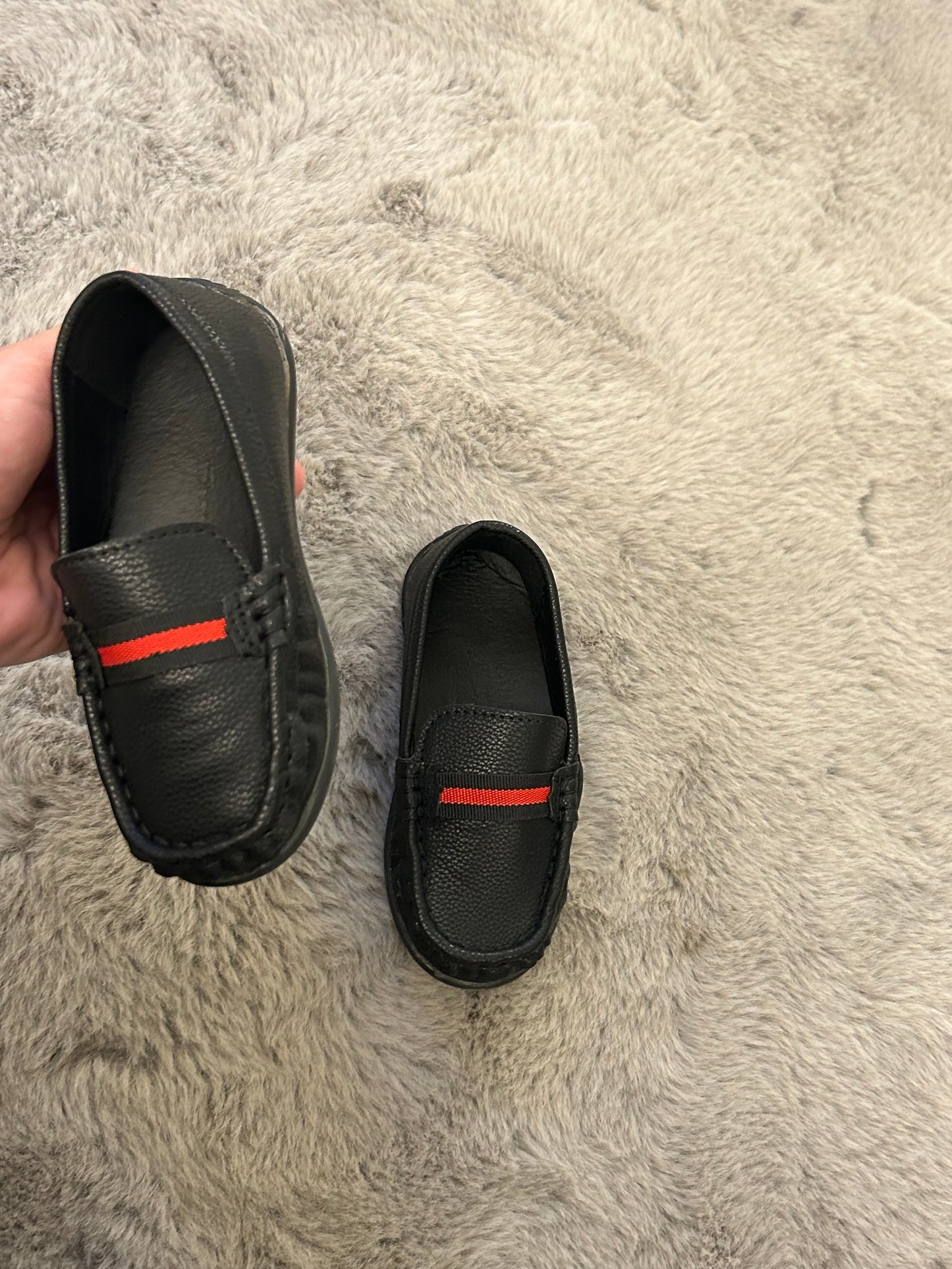 Faux leather boys’ loafers back to school shoes