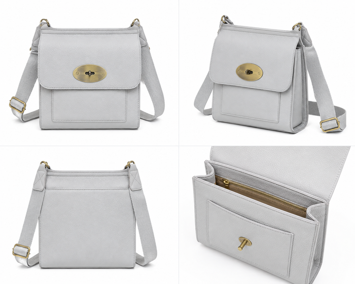Classic Buckle Crossbody Satchel Bag
