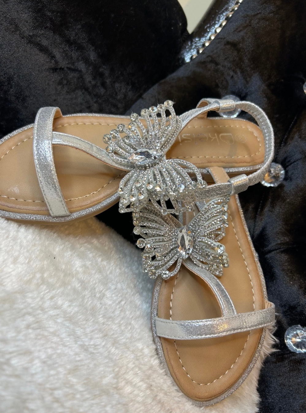 Silver Butterfly sandals