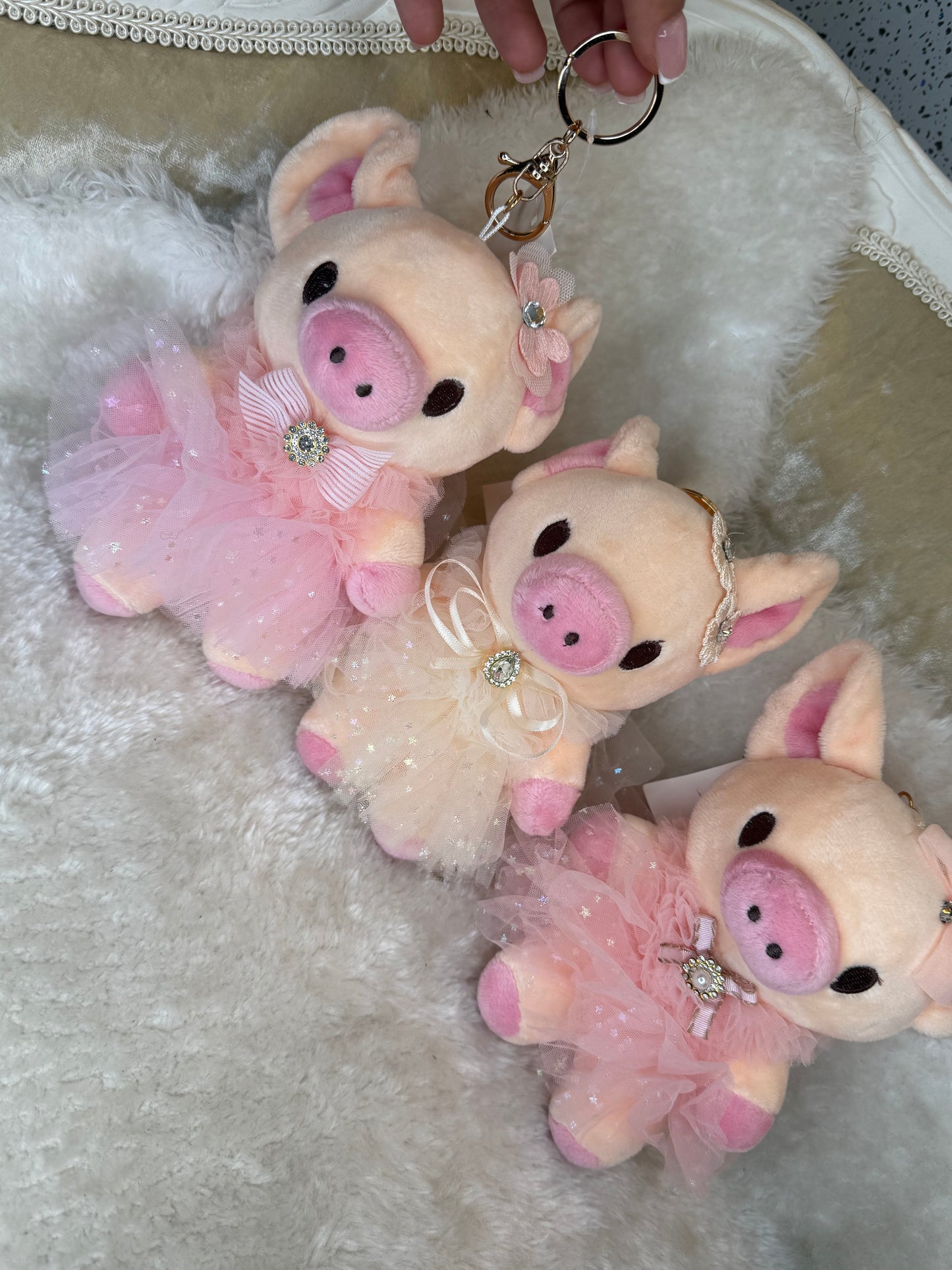 Pig Soft Teddy Key Ring