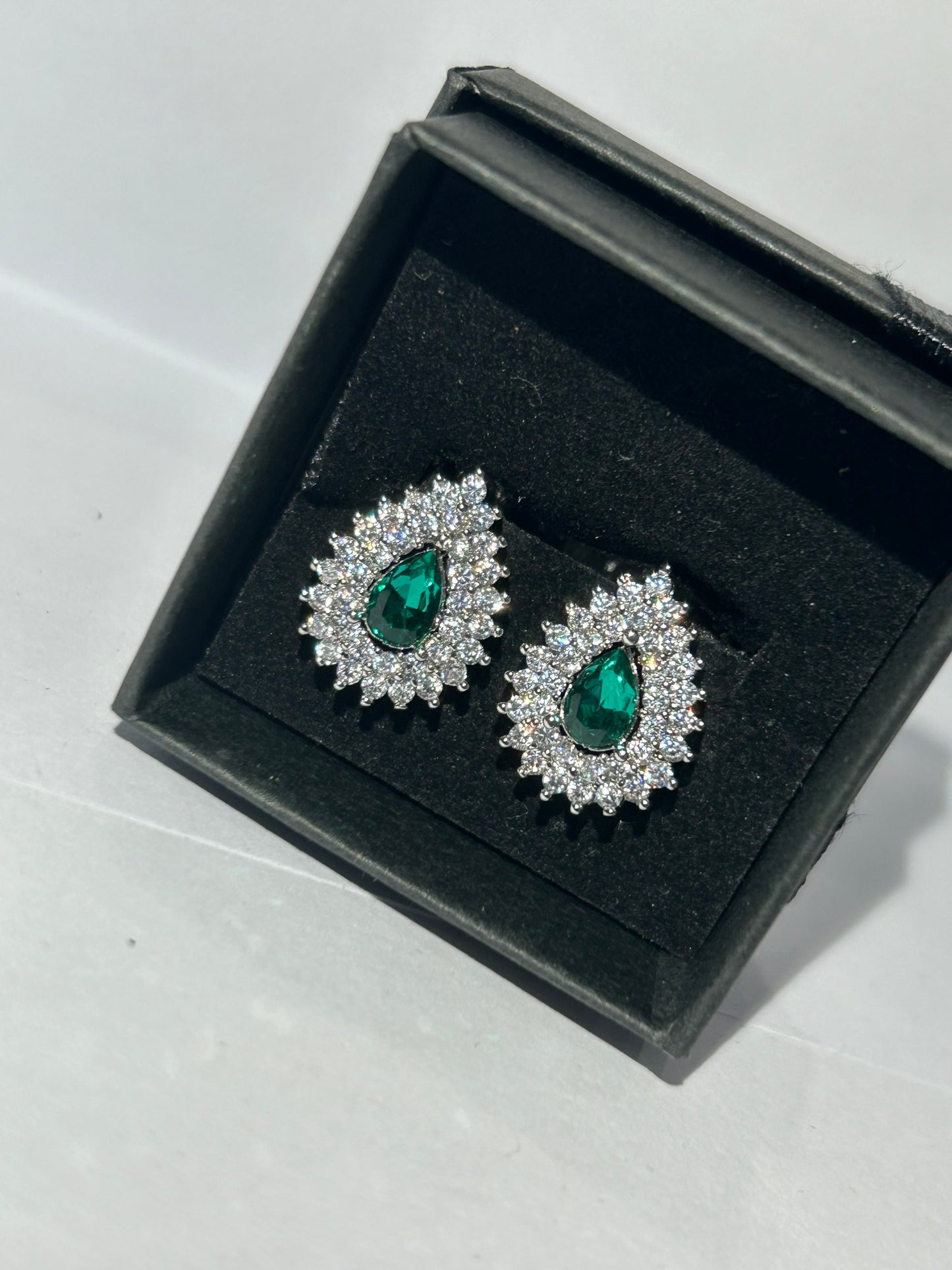 Green Crystal earrings