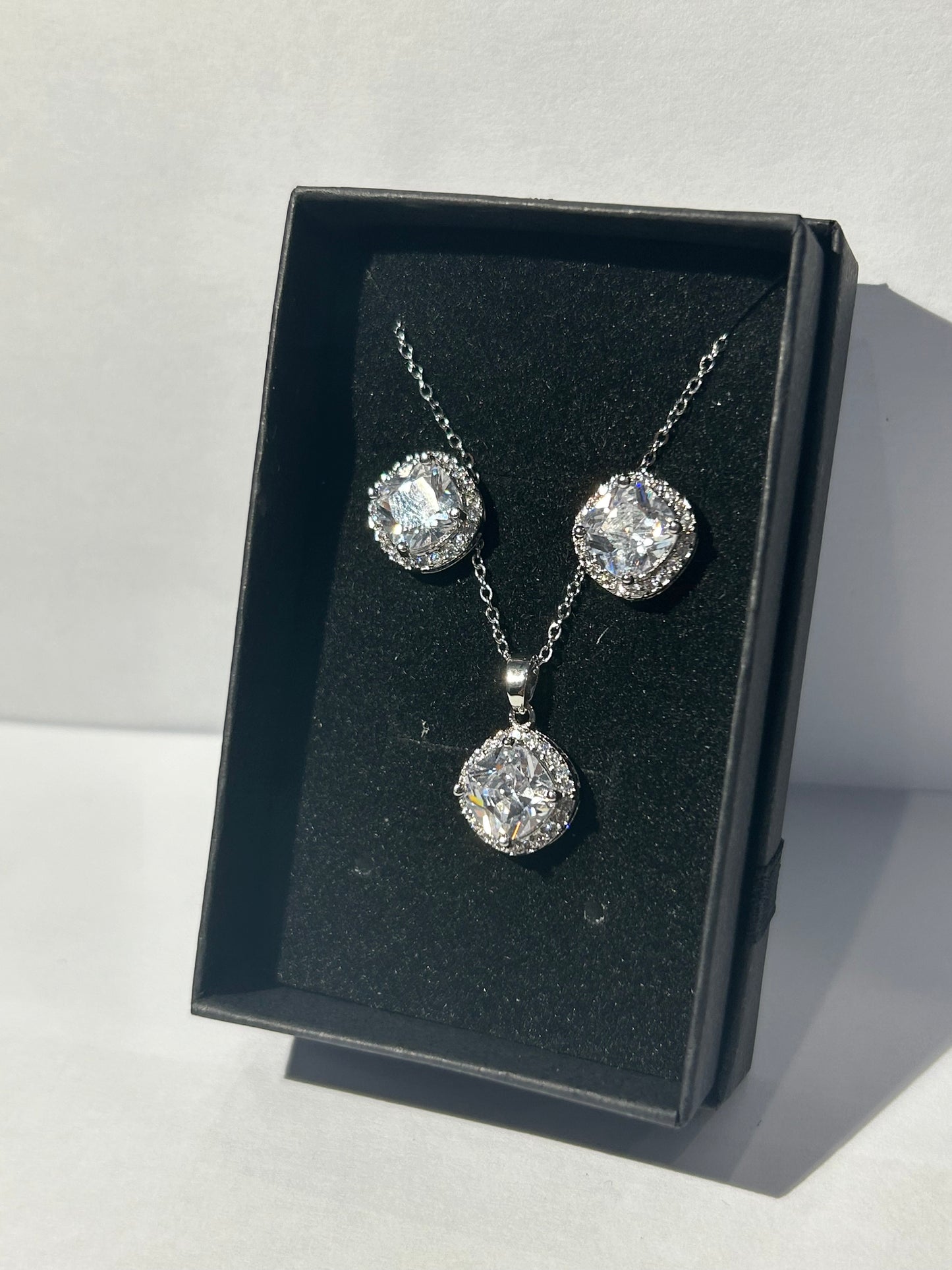 Square Crystal jewellery set