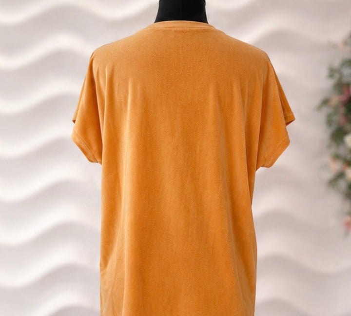 Mustard T-shirt Dress