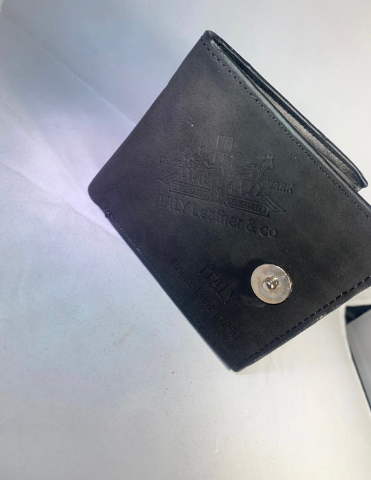 Men’s black leather wallet