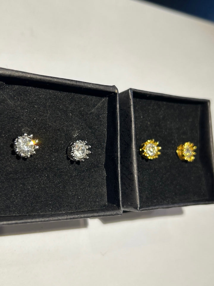 Crown studded earrings