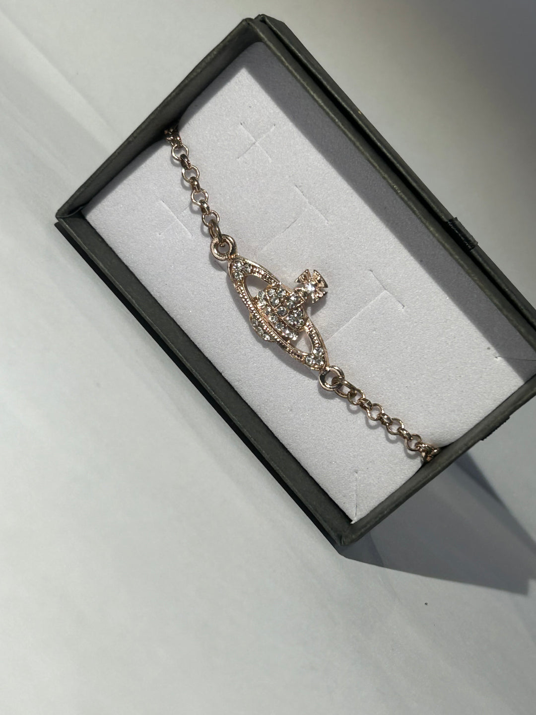 Rose gold planet bracelet