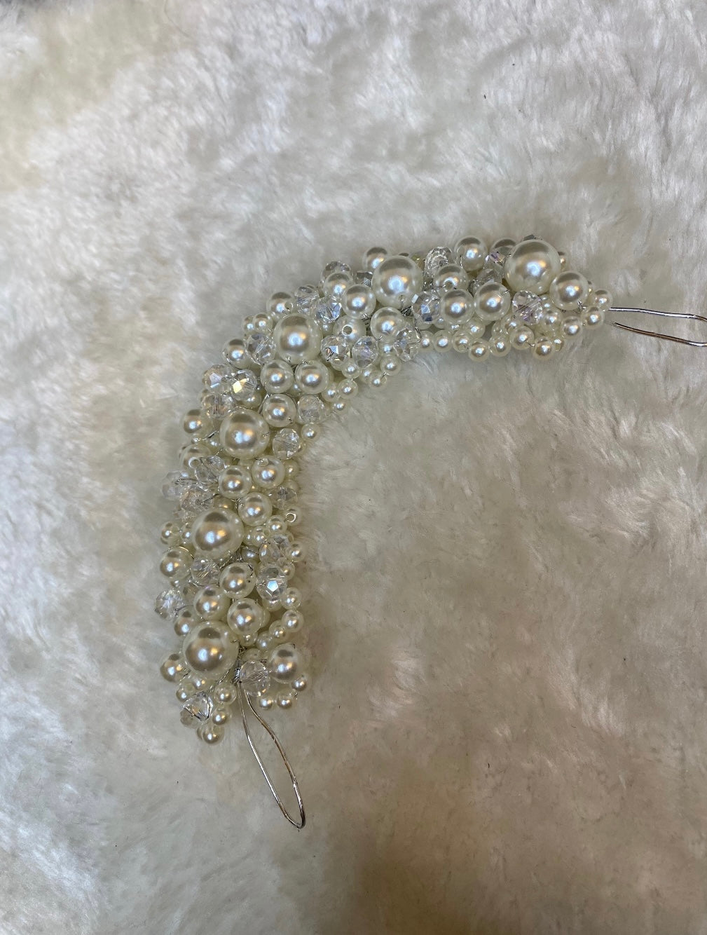 Pearl Hair Accessory, Wedding/Prom Hair Fascinator