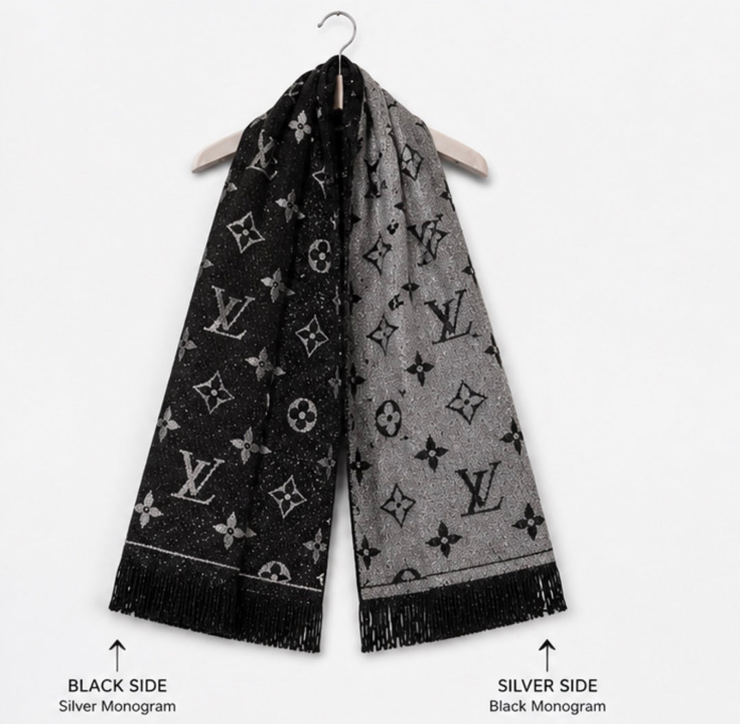 Luxury premium thick statement scarves in assorted patterned designs