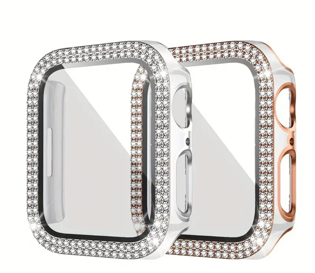 two pack silver and gold colour Apple Watch screen cover 