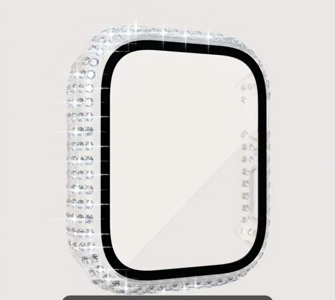 Silver crystal sparkle watch covers protector 