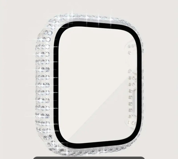 Silver crystal sparkle watch covers protector 