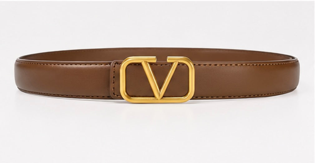 V Buckle Classic Belt