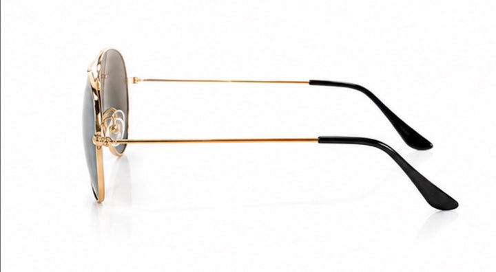 Classic Gold Aviator Sunglasses – Black Lenses