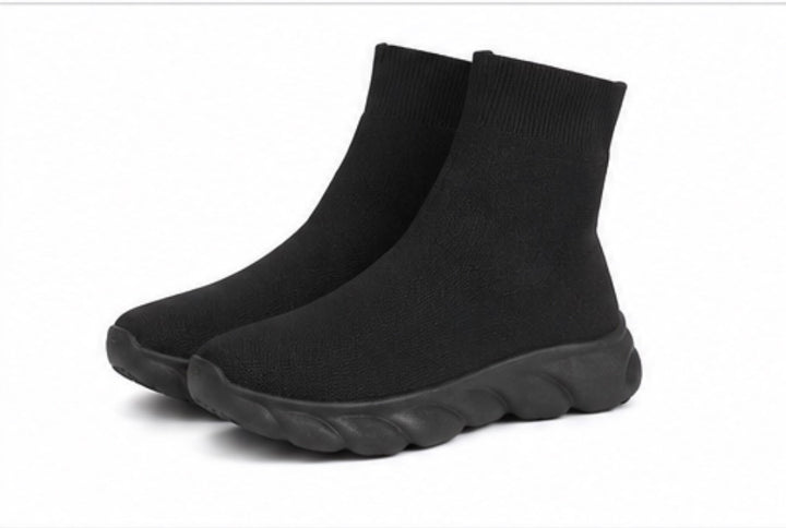 Women’s Black Chunky Sock Trainers