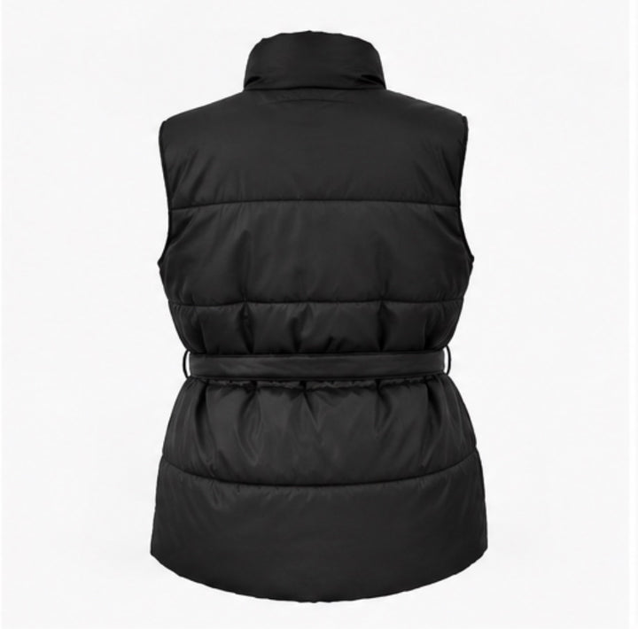 Longline Padded Belted Gilet