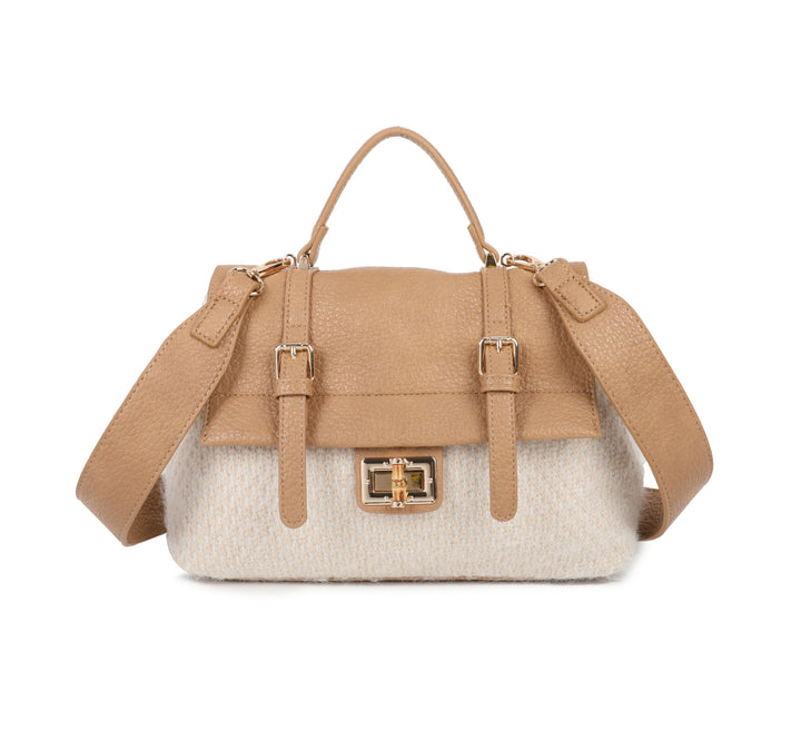 Tweed Satchel Crossbody Bag