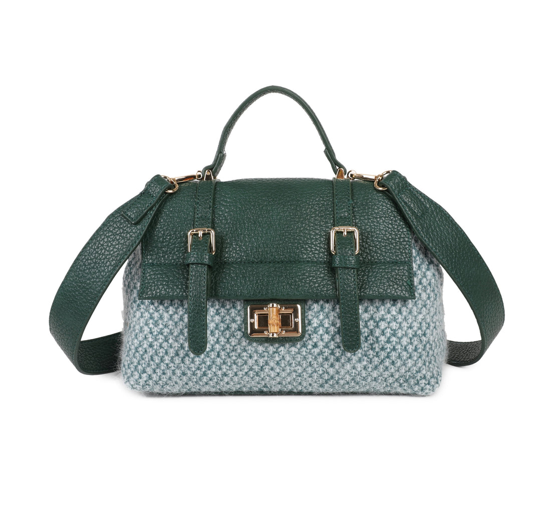 Tweed Satchel Crossbody Bag