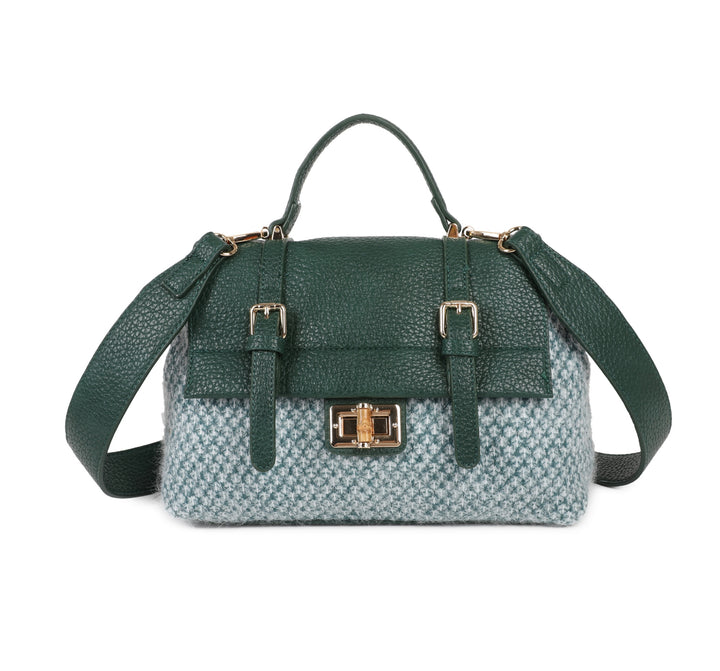 Tweed Satchel Crossbody Bag