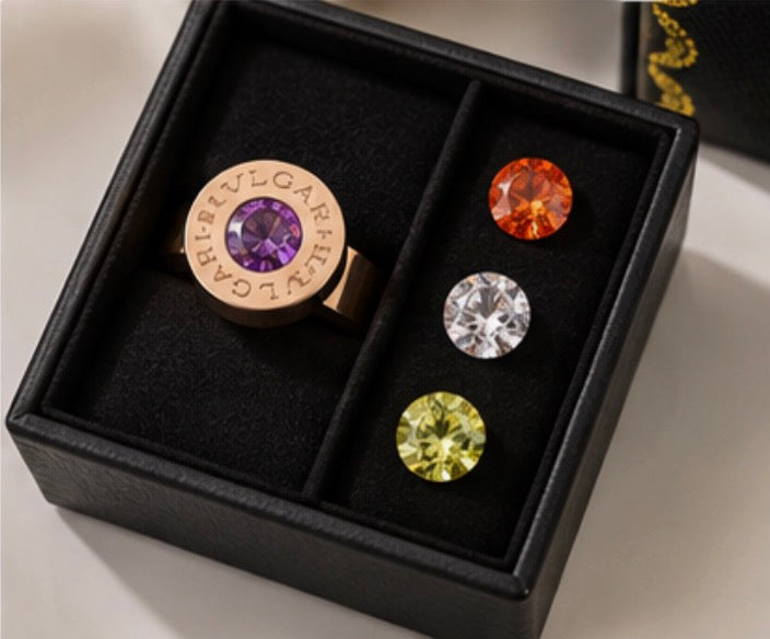 Interchangeable Crystal Statement Ring