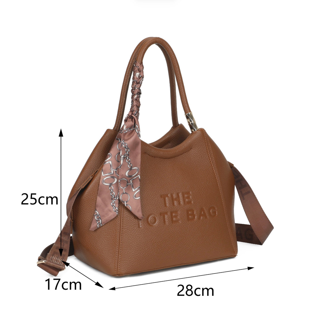 Large Scarf Detail Tote Bag