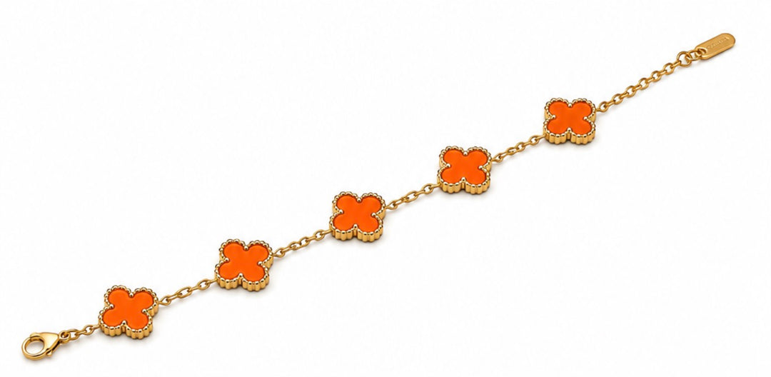 Colour Pop Clover Gold-Tone Bracelet