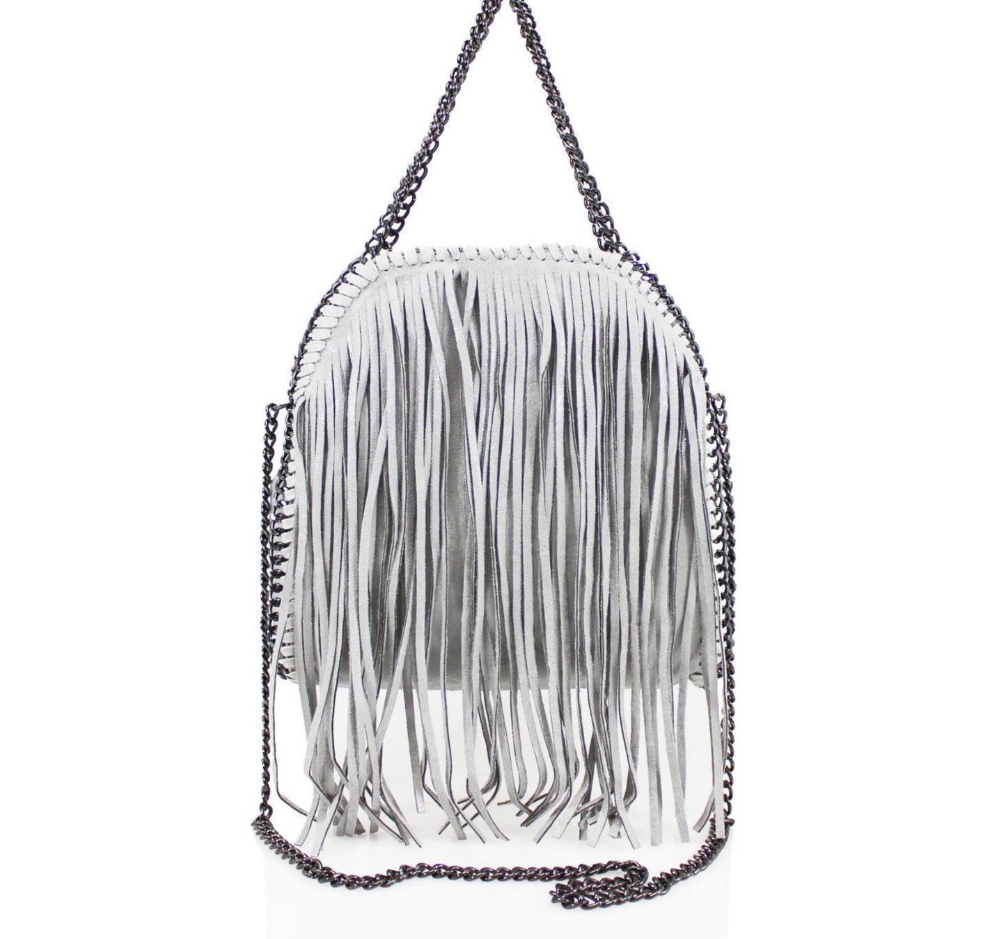 Fringe chain bag