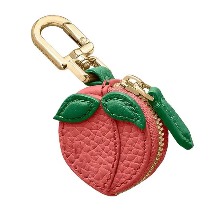 Cute Fruit Shape Coin Purse Mini Zipper Earphone Bag Keychain Pendant