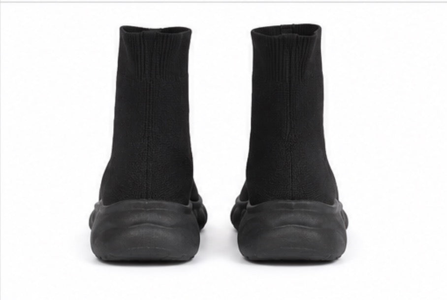 Women’s Black Chunky Sock Trainers