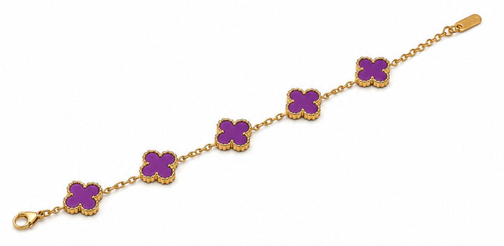 Colour Pop Clover Gold-Tone Bracelet