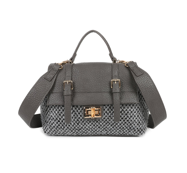 Tweed Satchel Crossbody Bag