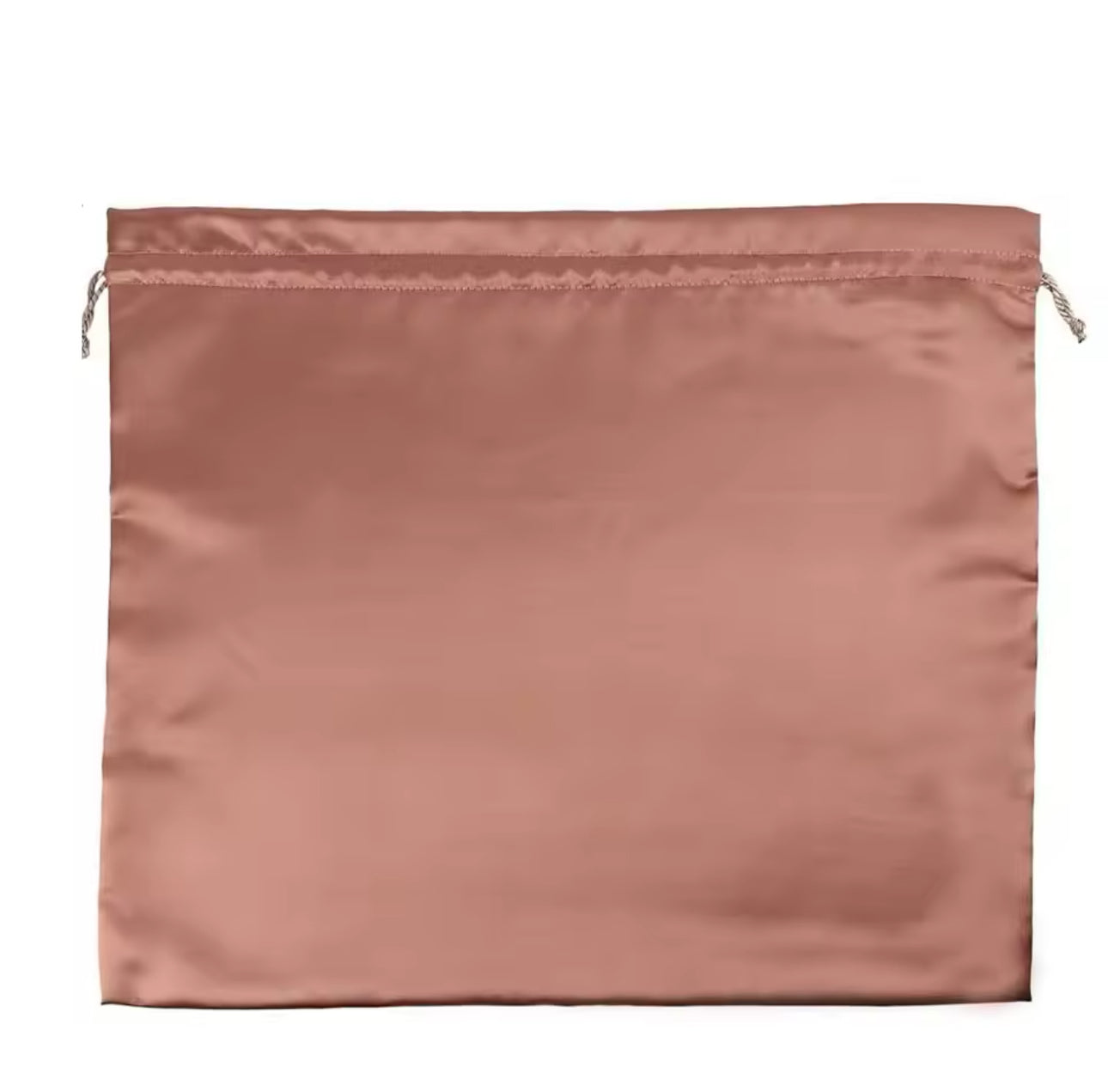 Rose gold dust bag, drawstring bag