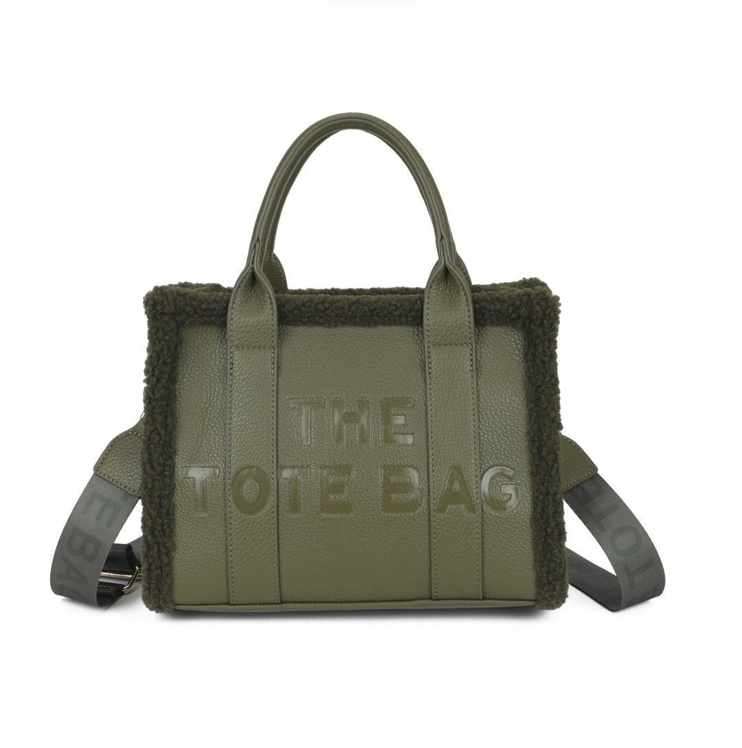 Small Fuzzy Edge Tote Bag