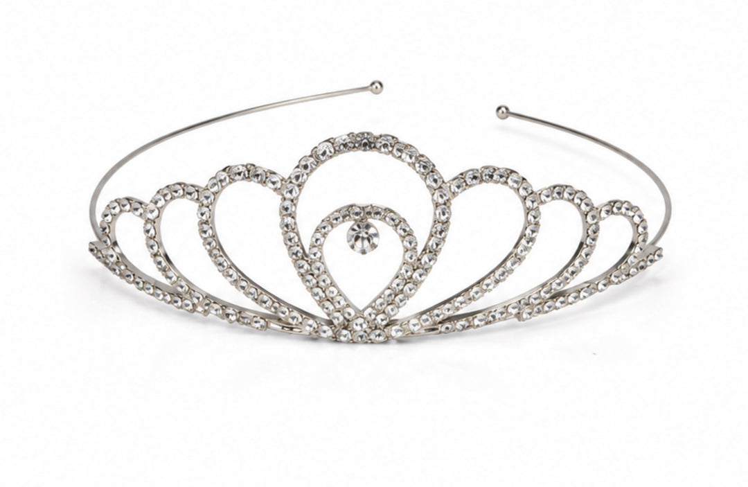 Silver Crystal Princess Tiara Headband