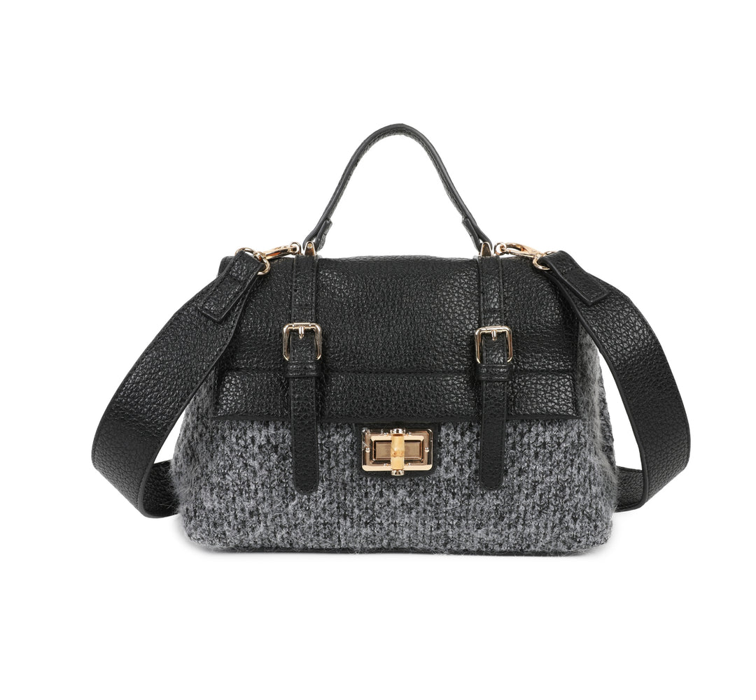 Tweed Satchel Crossbody Bag