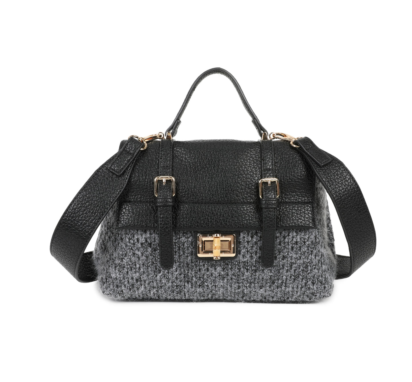Tweed satchel bag