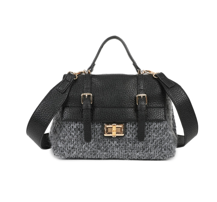 Tweed Satchel Crossbody Bag