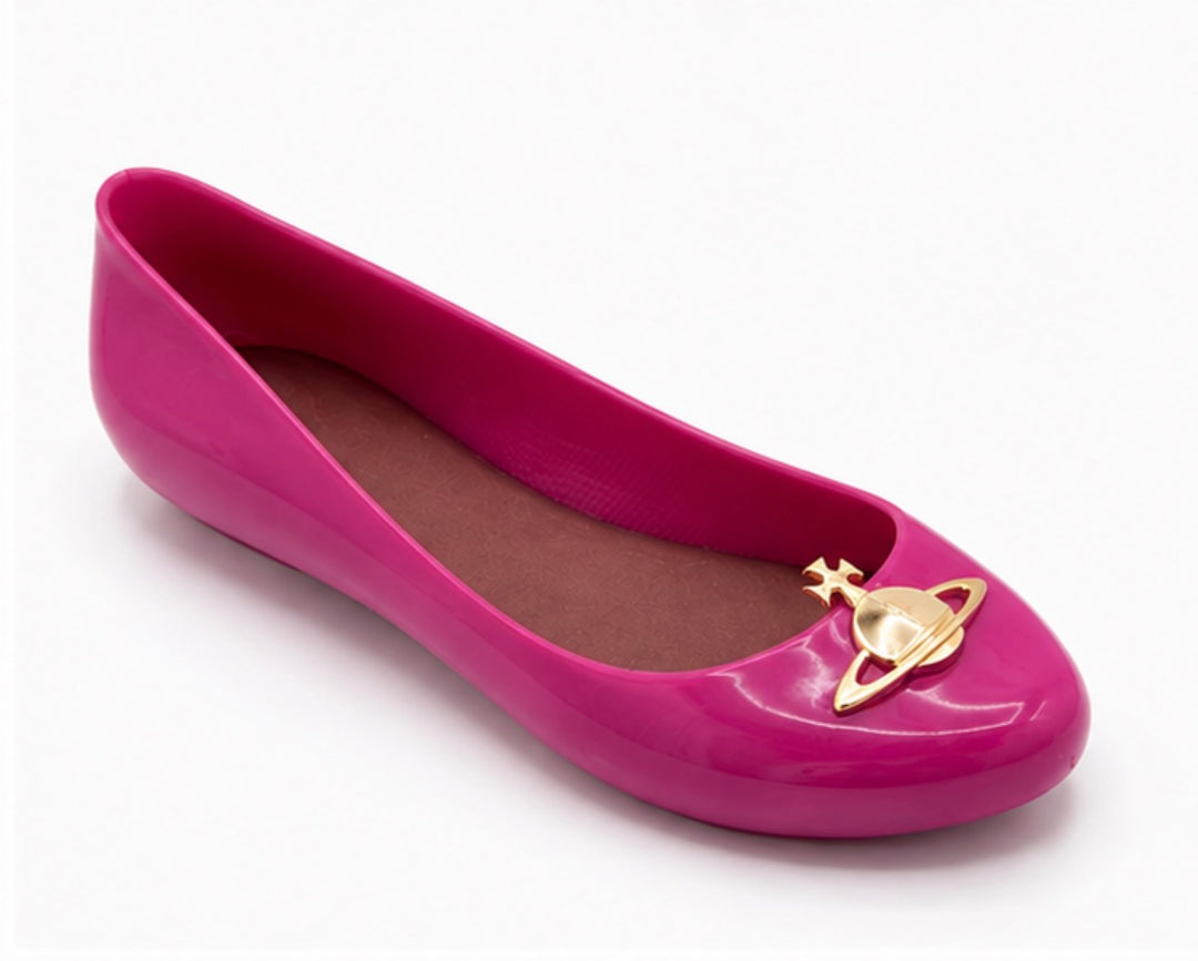 Planet Charm Jelly Ballet Pumps – Women’s Lightweight Slip-On Flats