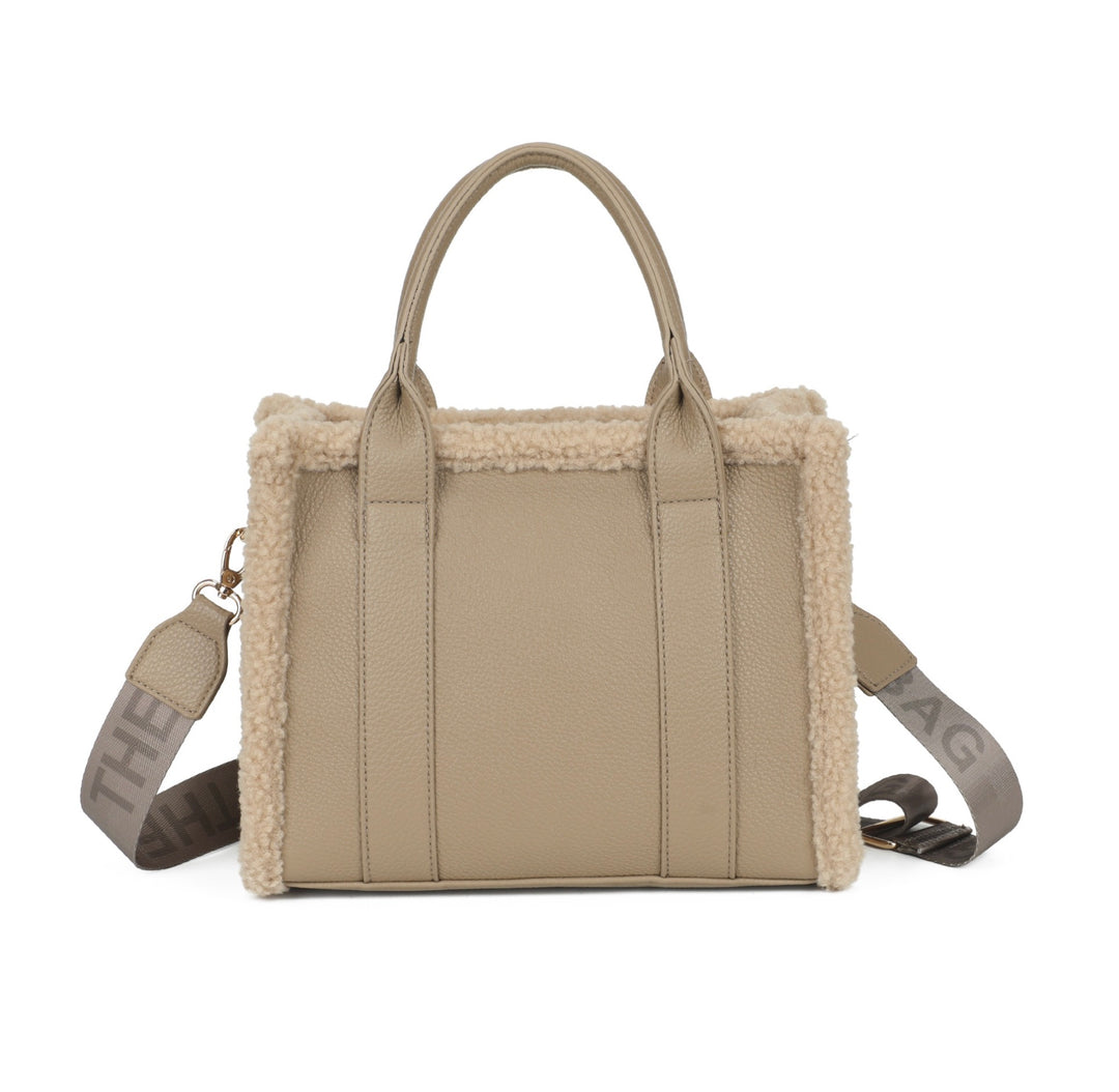 Small Fuzzy Edge Tote Bag