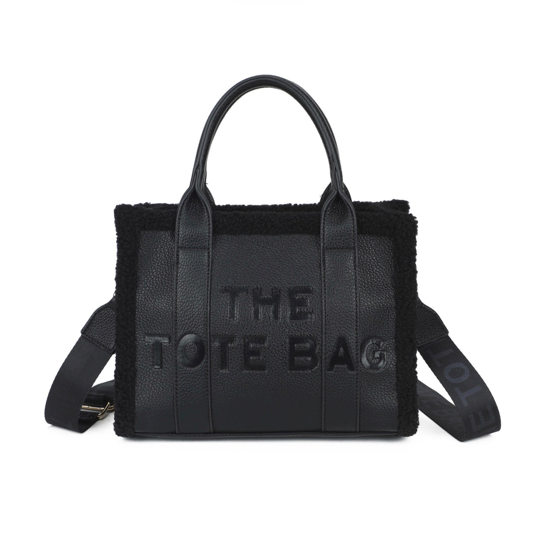 Small Fuzzy Edge Tote Bag
