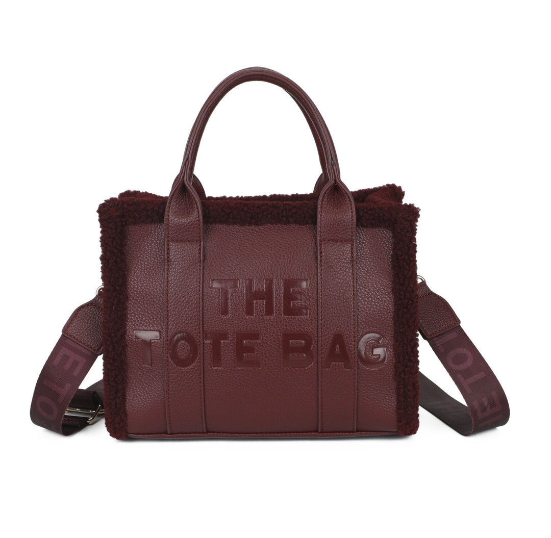 Small Fuzzy Edge Tote Bag