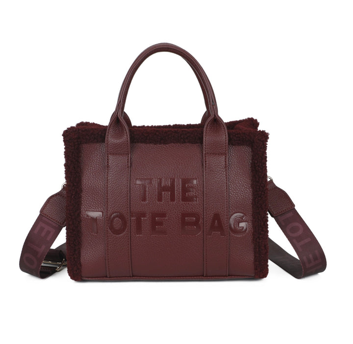 Small Fuzzy Edge Tote Bag