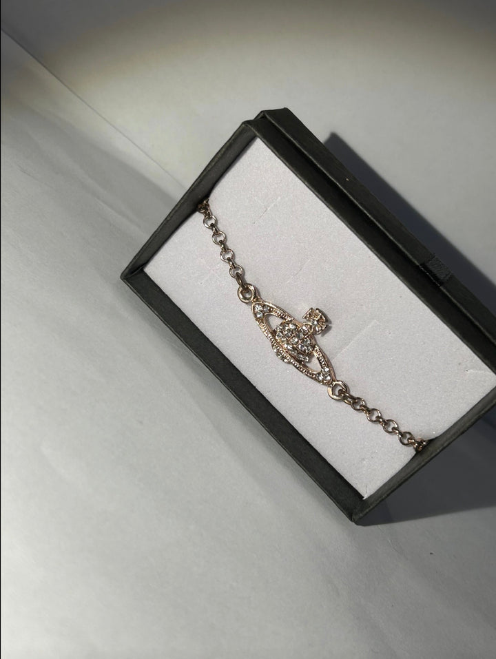 Rose gold planet bracelet