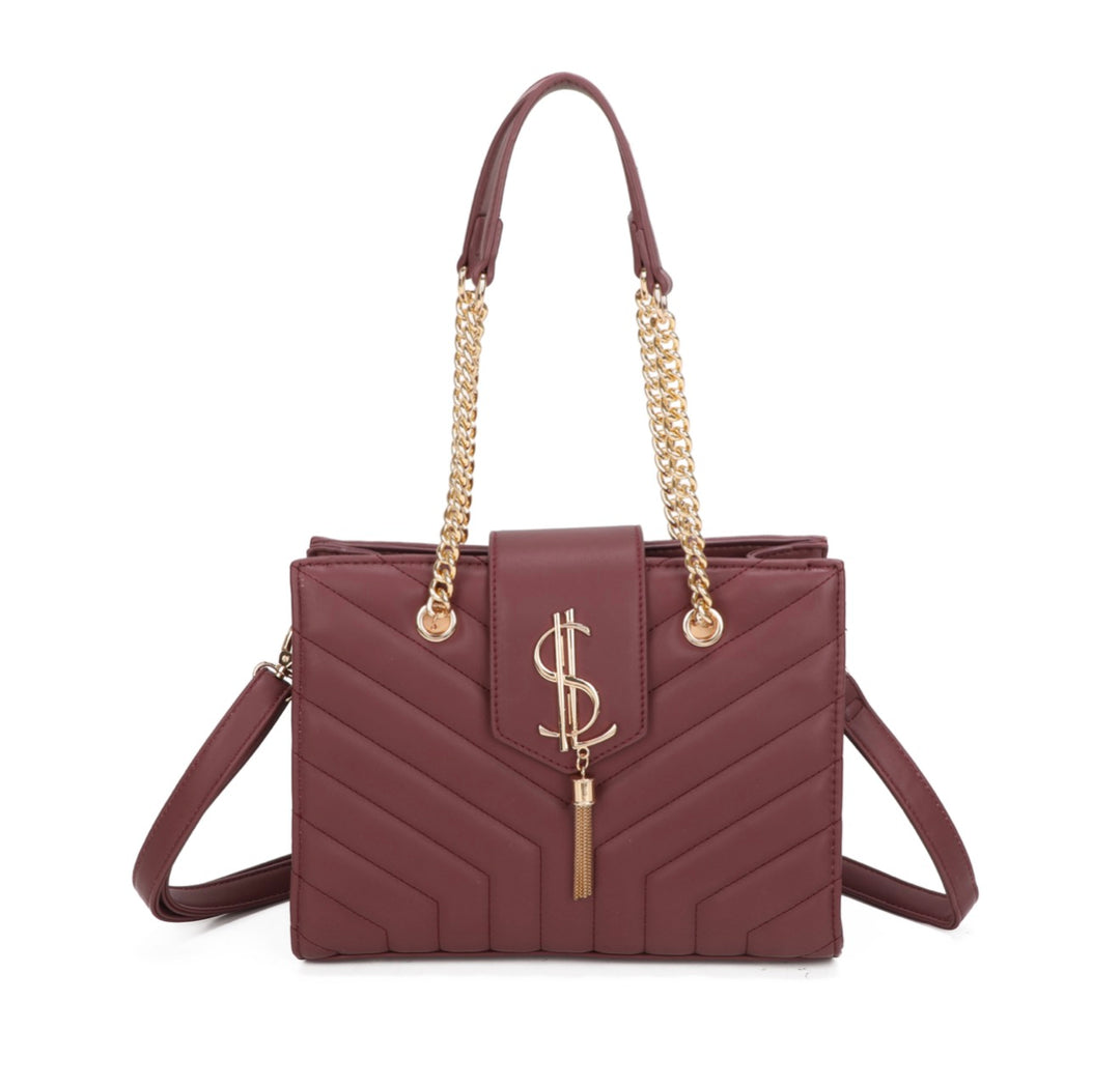 Quilted Gold Detail Shoulder Bag
