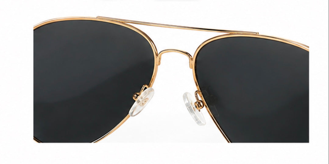 Classic Gold Aviator Sunglasses – Black Lenses