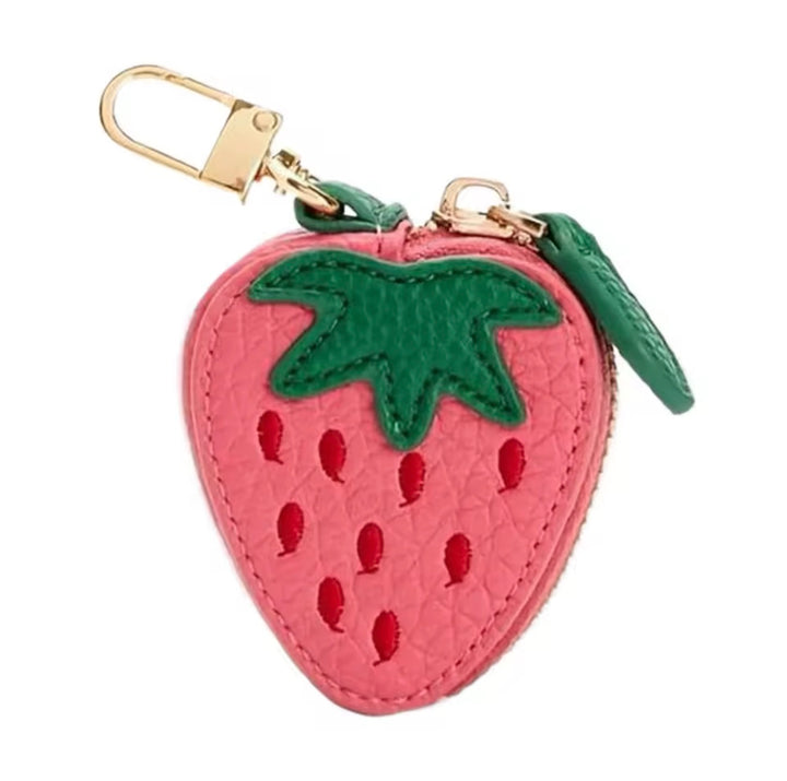 Cute Fruit Shape Coin Purse Mini Zipper Earphone Bag Keychain Pendant