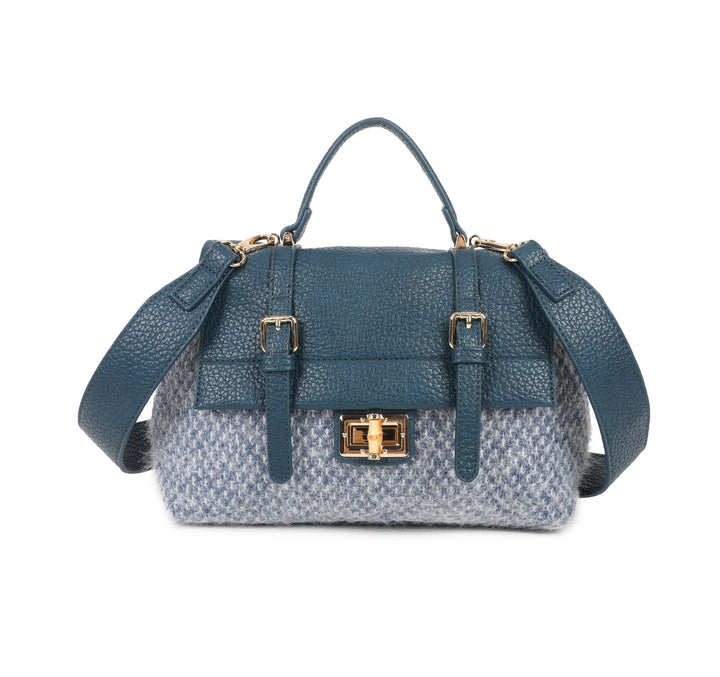 Tweed Satchel Crossbody Bag